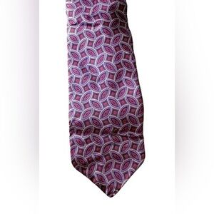 Vintage Pierre Balmain 100% Silk Tie - Purple and Red Print